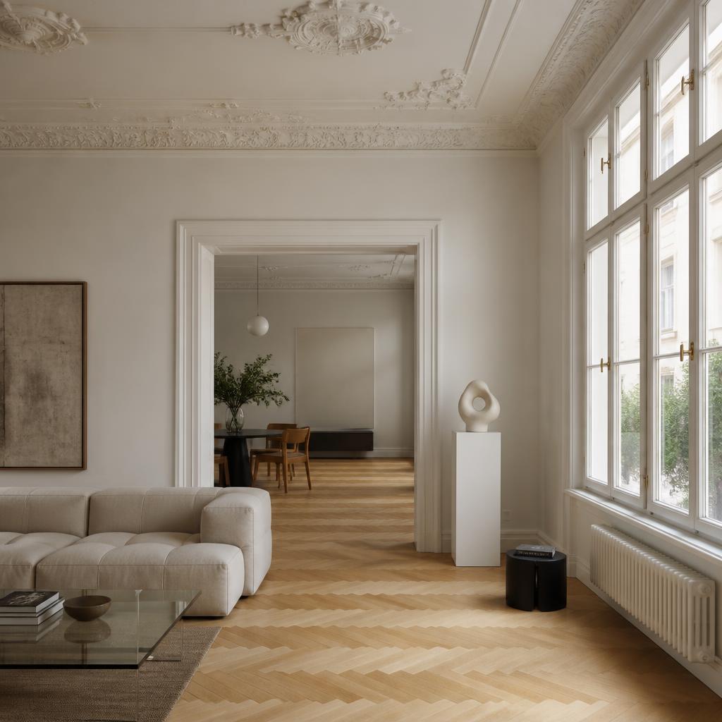 Altbau Lehel — Sanierungskonzept, beispielhafte Visualisierung
